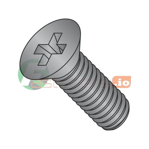 Newport Fasteners M4-0.70 x 6 mm Phillips Flat Machine Screw, Black Oxide 18-8 Stainless Steel, 3000 PK 770574 - main